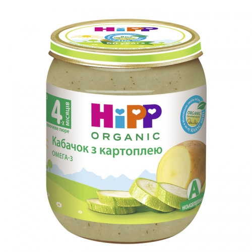 Овощное пюре HiPP Кабачок с картофелем, 125 гр