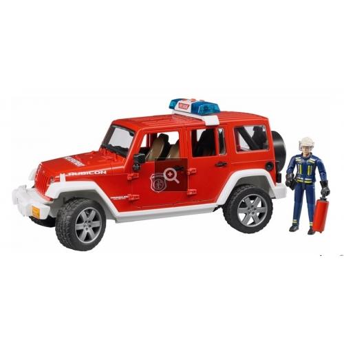 Машинка іграшкова - пожежний джип Ренглер Рубікон + фігурка пожежника