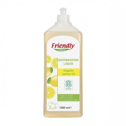 Органическое средство для мытья посуды Friendly Organic с лимонным соком, 1 л