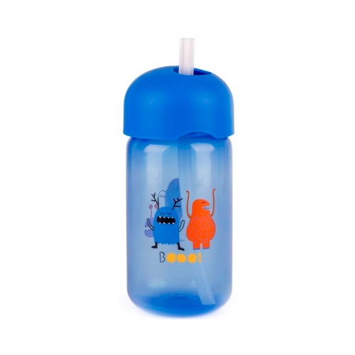 Бутылка для воды и напитков Suavinex, с трубочкой, синяя