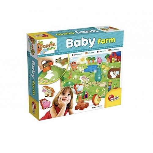 Ігровий набір Baby FARM (70х50см пазл з 6 фiгурками тварин)