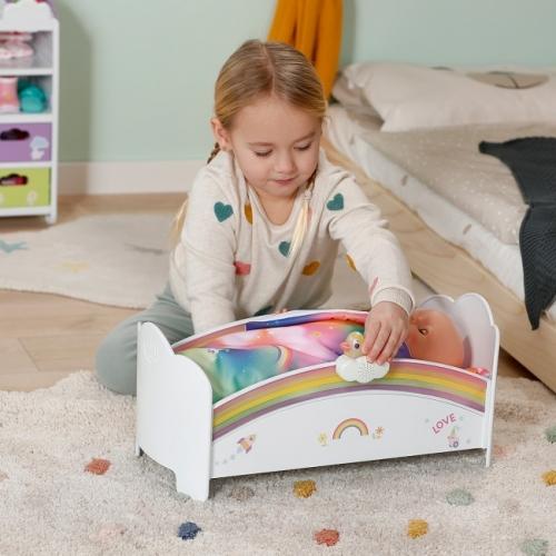 Кроватка для куклы BABY BORN - Сон на радуге (звук с игрушкой и постельным)