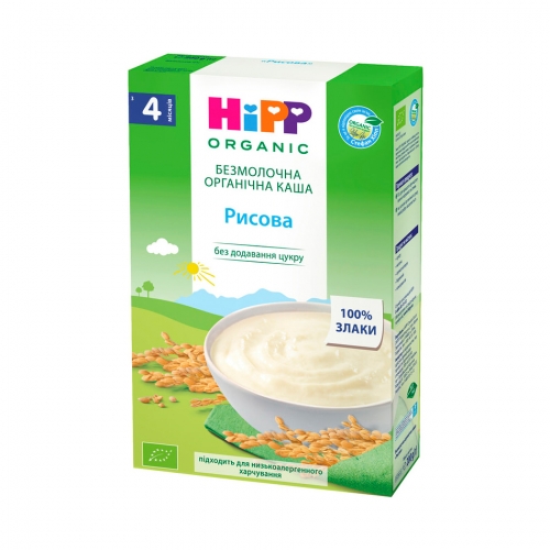 Безмолочная рисовая каша HiPP, 200 гр
