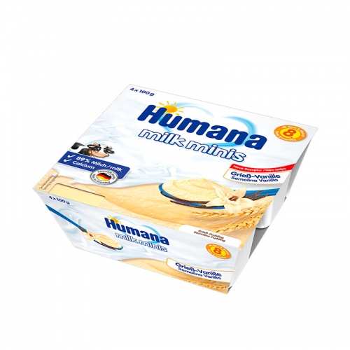 Пудинг Humana манный с ванилью 4x100 гр