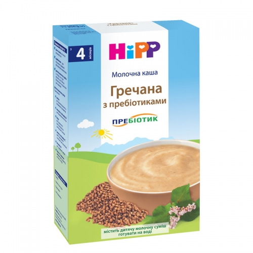 Молочная гречневая каша с пребиотиками HiPP, 250 гр